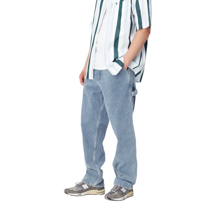 Carhartt WIP Single Knee Pant - Blue (Stone Bleached)