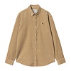 L/S Madison Fine Cord Shirt - Sable/Black