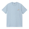 S/S American Script T-Shirt - Frosted Blue