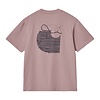 W' S/S Stich T- Shirt - Glassy Pink/Dark Navy