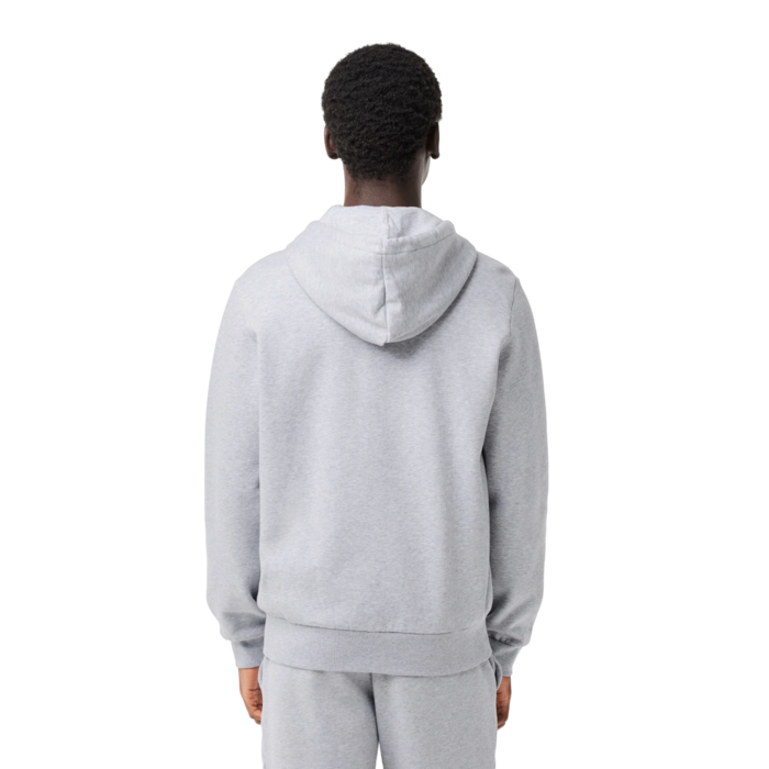 Lacoste Sweatshirt Zippé Lacoste avec Poche Kangourou - Gris Clair