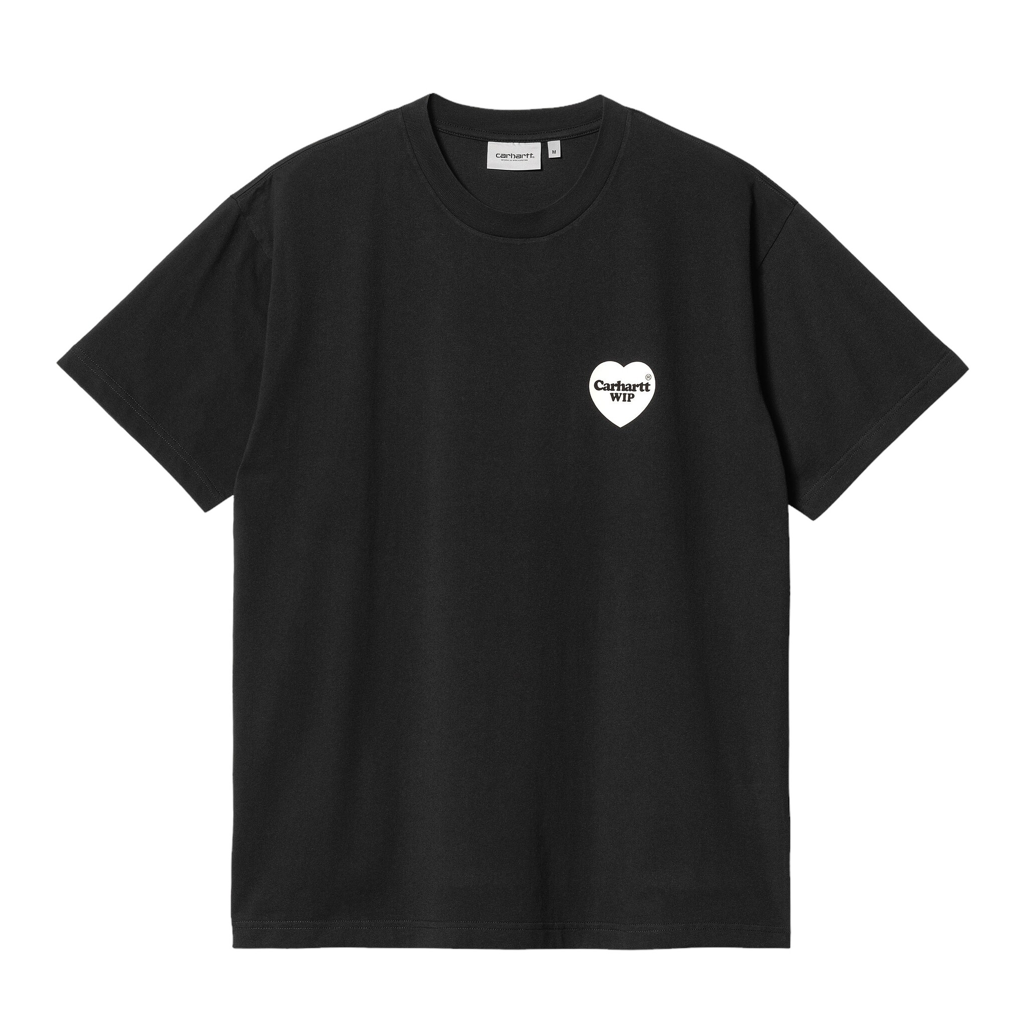 Carhartt WIP S/S Heart Bandana T-shirt - Black/White Stone Washed