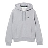 Sweatshirt Zippé Lacoste avec Poche Kangourou - Gris Clair