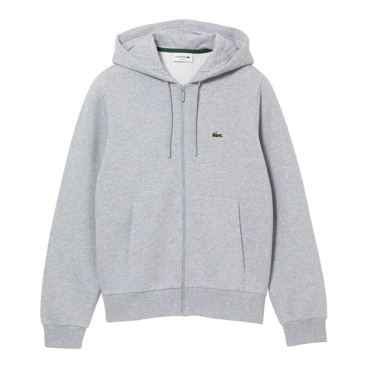 Sudaderas Lacos Sudadera Basica Sudadera Lacoste Hombre Lacoste Sweatshirt  Zippé Lacoste Avec Poche Kangourou Gris Clair O'Street