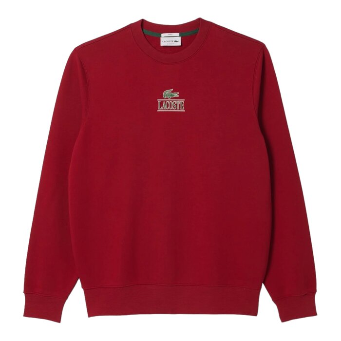 Lacoste Sweatshirt Jogger Avec Imprimé Signature - Rouge