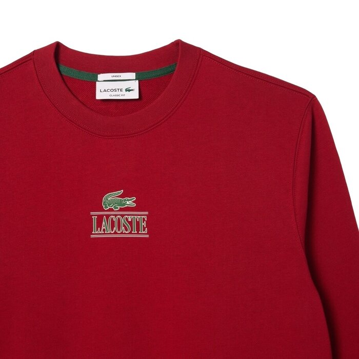 Lacoste Sweatshirt Jogger Avec Imprimé Signature - Rouge