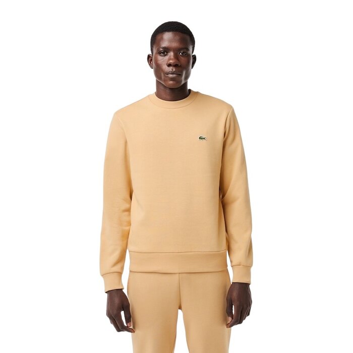 Lacoste Sweatshirt en molleton gratté de coton biologique - Croissant