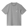 W' S/S Pocket T-shirt - Grey Heather