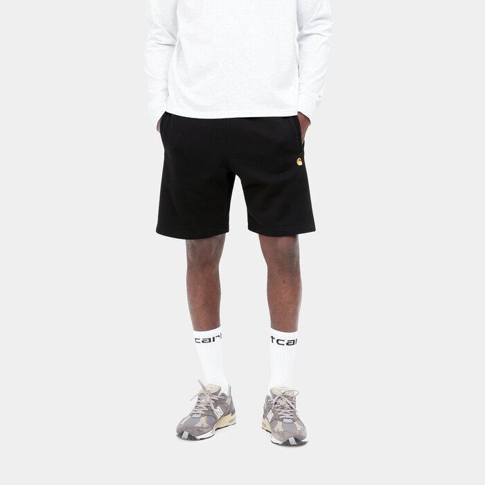 Carhartt WIP Chase Sweat Short - Black/Gold
