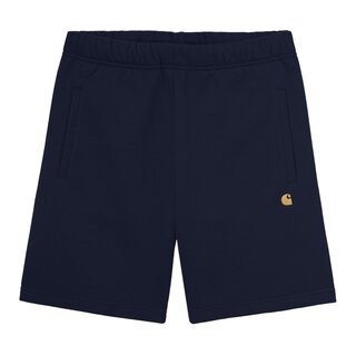 Carhartt WIP Chase Sweat Short - Dark Navy/Gold