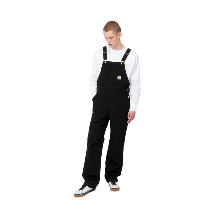 Carhartt WIP Bib Overall - Black (Rinsed)