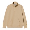 Chase Neck Zip Sweat - Sable/Gold