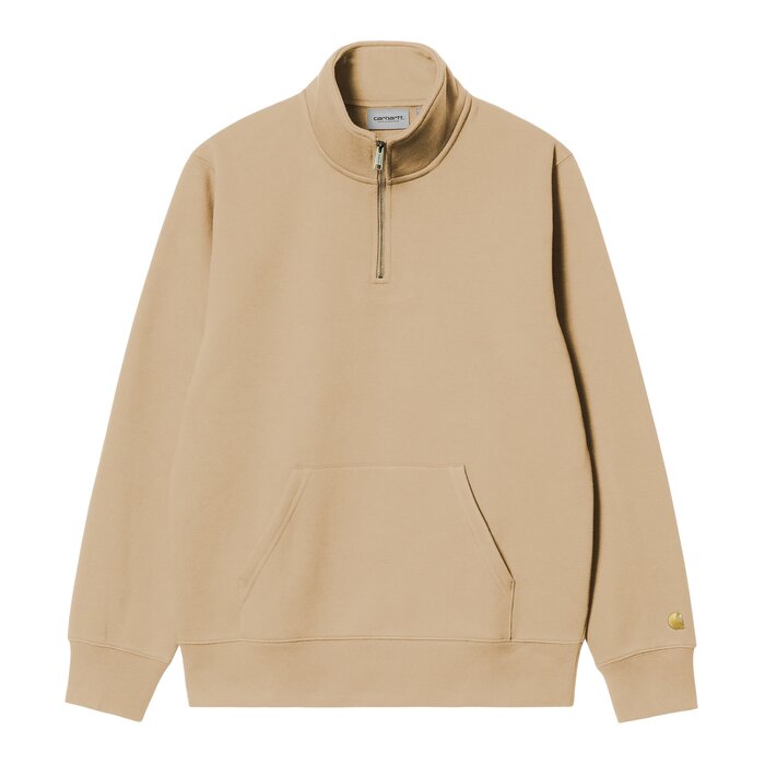 Carhartt WIP Chase Neck Zip Sweat - Sable/Gold