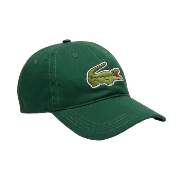 Lacoste Casquette en coton grand logo - Vert