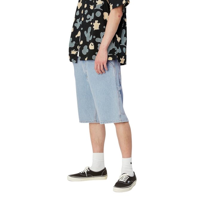 Carhartt WIP Single Knee Short - Blue (Heavy Stone Bleached)