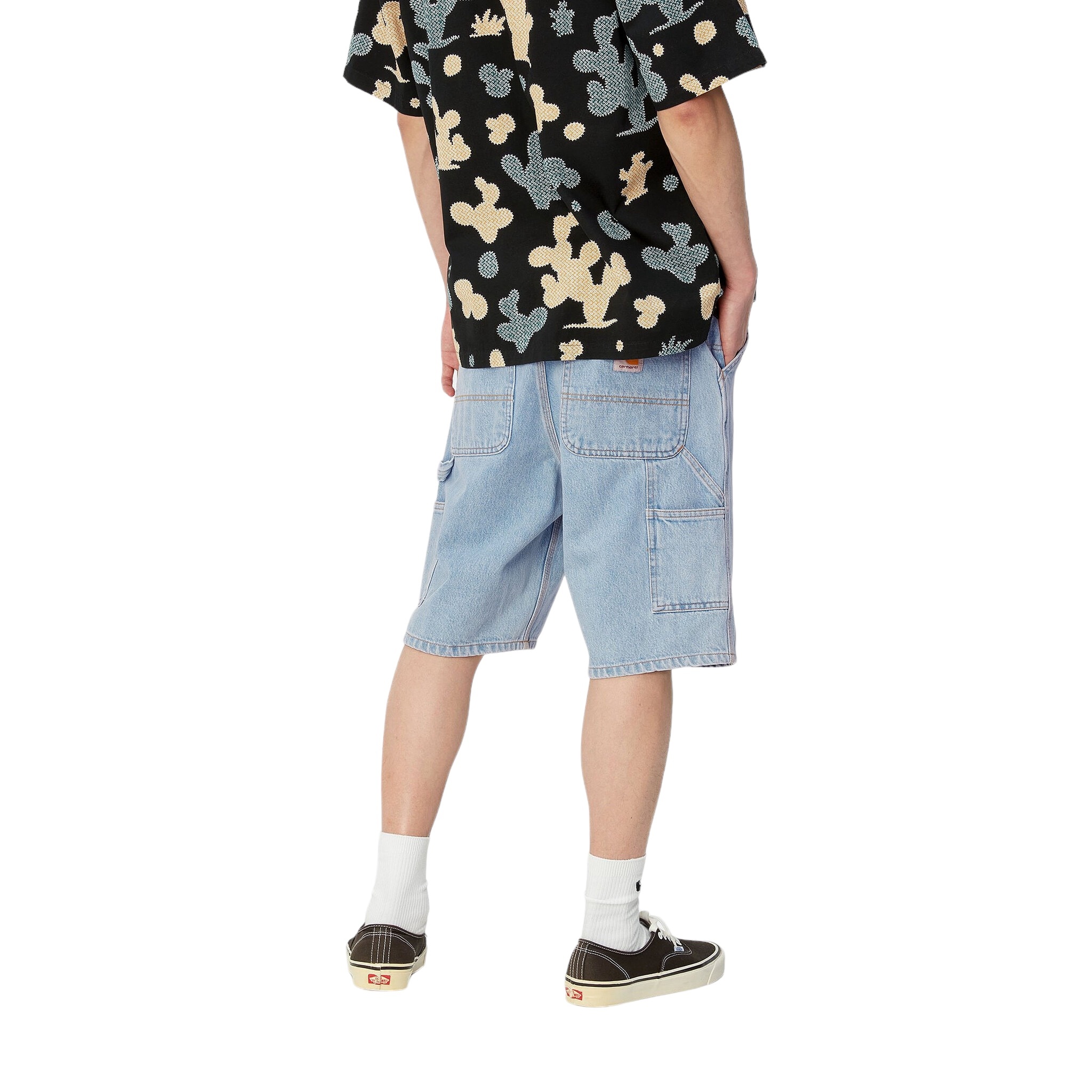 Carhartt WIP Single Knee Short - Blue (Heavy Stone Bleached)