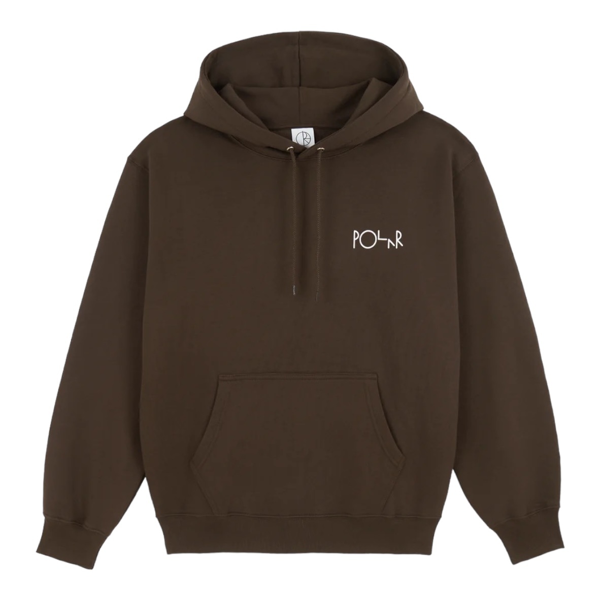 Polar Dave Hoodie Stroke Logo - Chocolate