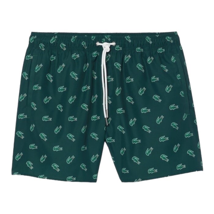 Lacoste Short Lacoste Imprimé Crocodile - Vert/Blanc