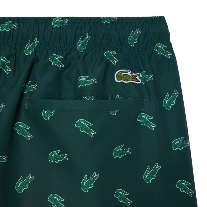 Lacoste Short Lacoste Imprimé Crocodile - Vert/Blanc