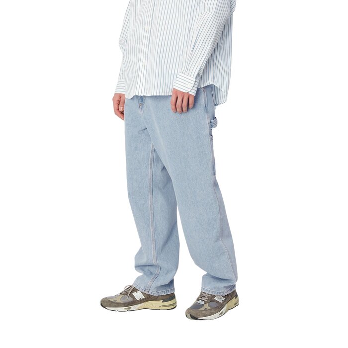 Carhartt WIP Single Knee Pant - Blue (Heavy Stone Bleached)