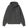 W' Hooded Nelson Sweat - Charcoal (Garment Dyed)