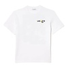 Lacoste T-Shirt En Jersey De Coton Épais Avec Imprimé Dos - Blanc