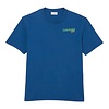 Lacoste T-Shirt Délavé Avec Imprimé Lacoste En Dégradé -Bleu HBM