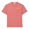 Lacoste T-Shirt Délavé Avec Imprimé Lacoste En Dégradé - Rose