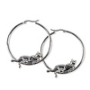 RipNDip Catstanza Hoop Earrings - Silver