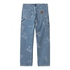 W' Stamp Pant - Stamp Print/Blue Bleached