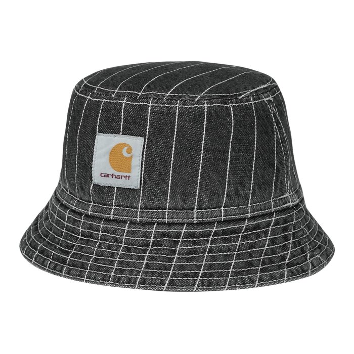 Carhartt WIP Orlean Bucket Hat - Stripe/Black/White (Stone Washed)