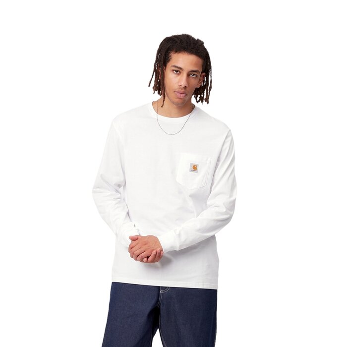 Carhartt WIP L/S Pocket T-shirt - White