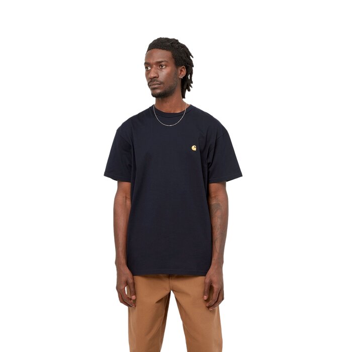 Carhartt WIP Carhartt WIP S/S Chase T-Shirt - Dark Navy/Gold