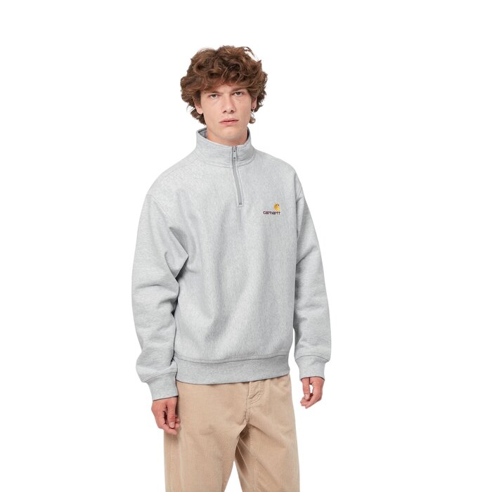Carhartt WIP Carhartt WIP Half Zip American Script Sweat - Ash Heather