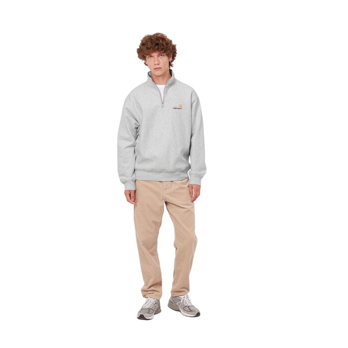 Carhartt WIP Carhartt WIP Half Zip American Script Sweat - Ash Heather