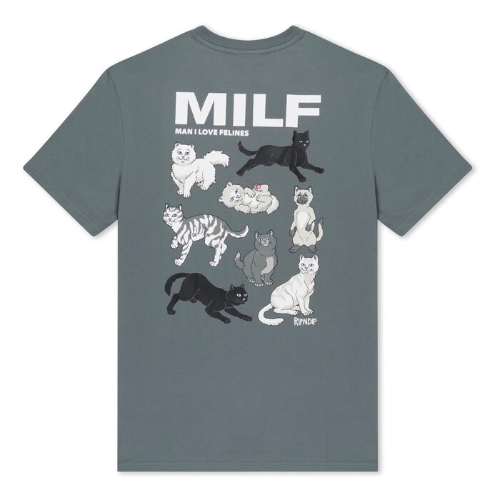 RipNDip RipNDip Man I Love Felines Tee - Charcoal