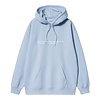W' Hooded Carhartt Sweat - Misty Sky/White