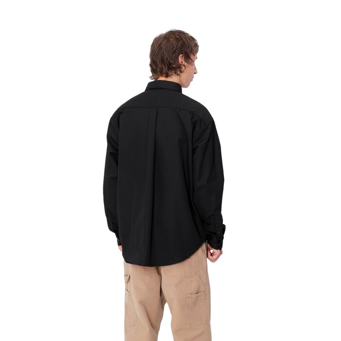 Carhartt WIP L/S Module Script Shirt - Black/White (Rigid)