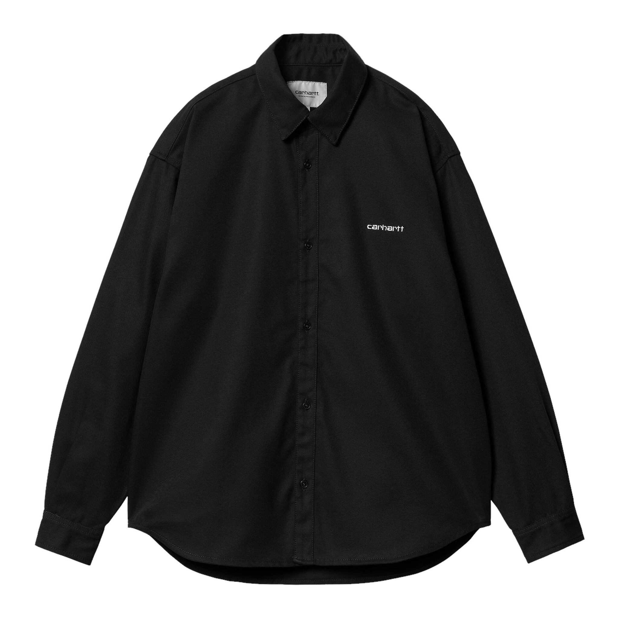 Carhartt WIP L/S Module Script Shirt - Black/White (Rigid)