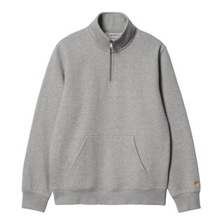 Carhartt WIP Chase Neck Zip Sweat - Grey Heather/Gold