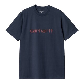 Carhartt WIP S/S Script T-shirt - Air Force Blue/Malbec