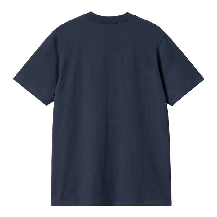 Carhartt WIP S/S Script T-shirt - Air Force Blue/Malbec