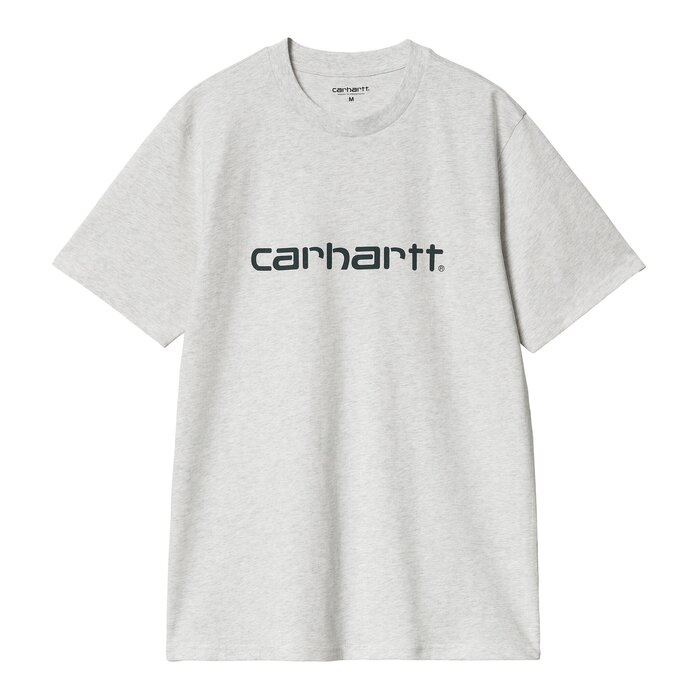 Carhartt WIP S/S Script T-shirt - Ash Heather/Duck Blue
