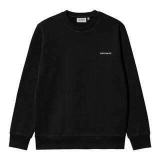 Carhartt WIP Script Embroidery Sweat - Black/White