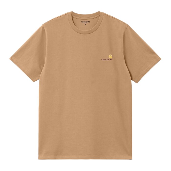 Carhartt WIP S/S American Script T-Shirt - Peanut