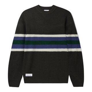 Butter Stripe Knitted Crewneck - Charcoal