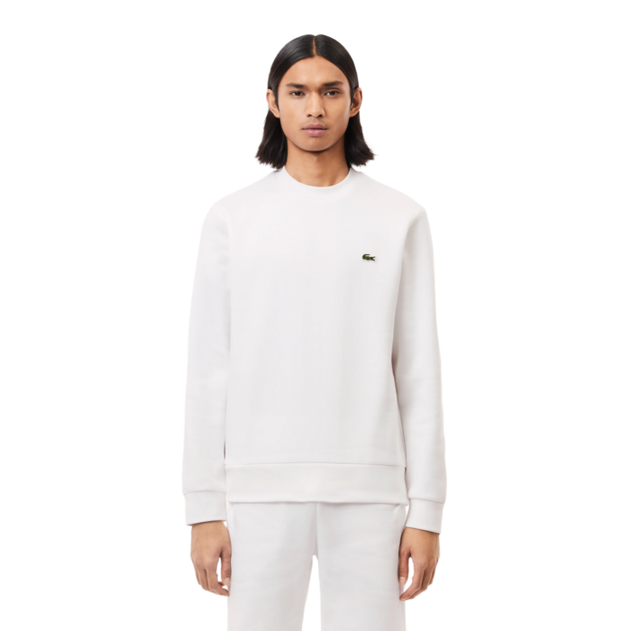 Lacoste Sweatshirt Molleton Col Rond - Blanc