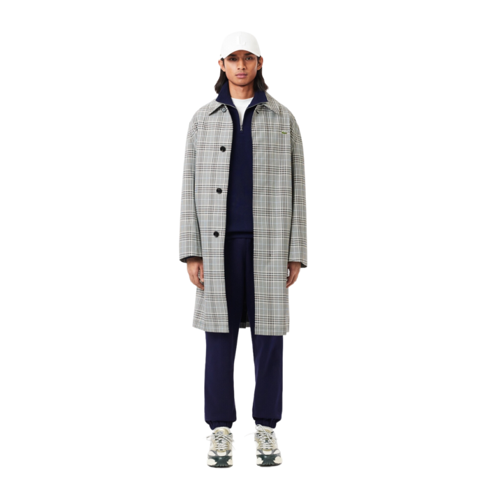 Lacoste Sweatshirt Zippé Interlock Col Montant - Bleu Marine