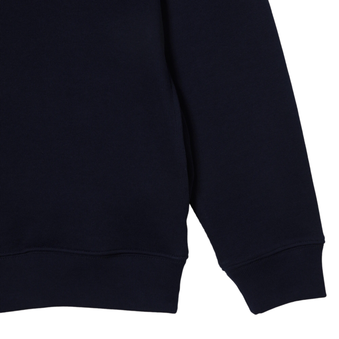 Lacoste Sweatshirt Zippé Interlock Col Montant - Bleu Marine