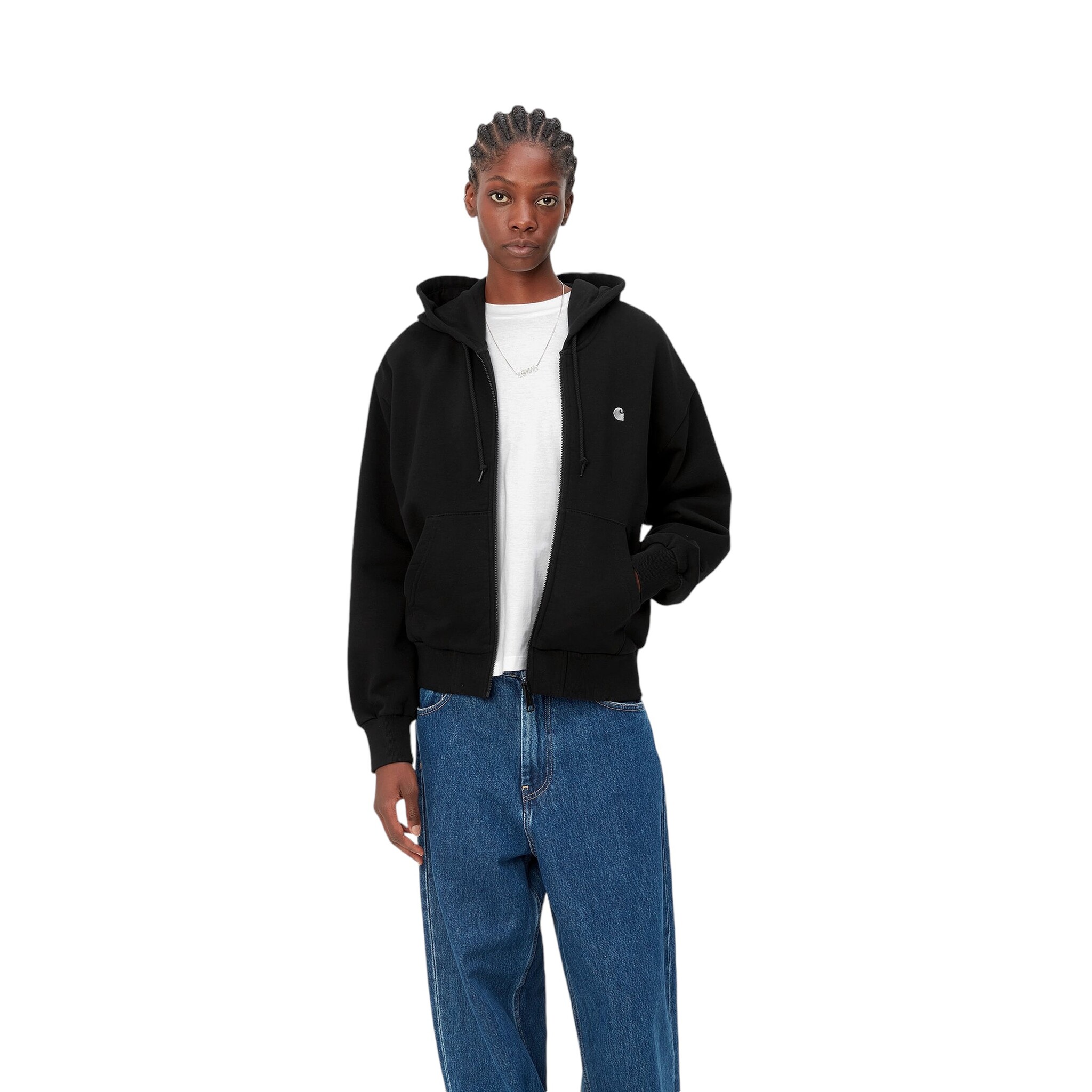 Carhartt WIP W' Hooded Casey Jacket - Black/Silver